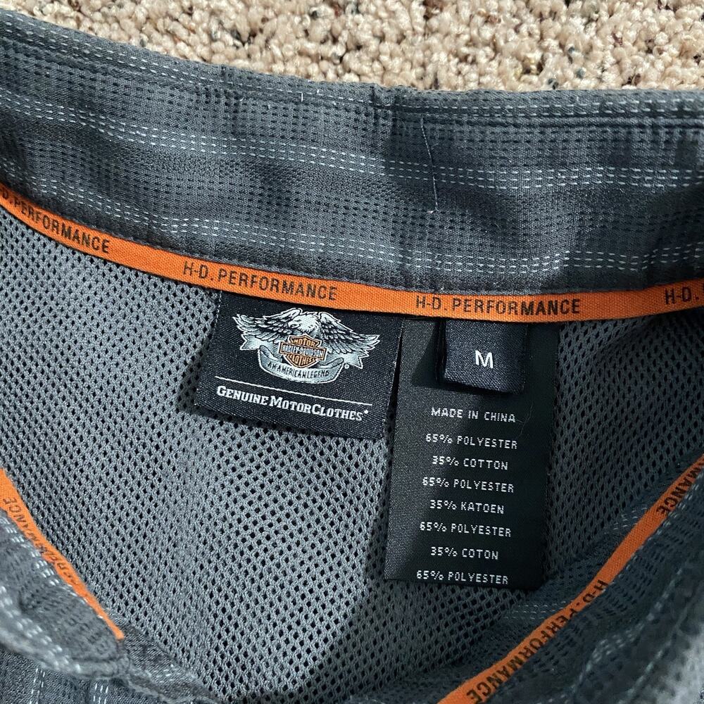 Harley-Davidson Shirt Mens Medium H-D Performance Motors Precision Tuned Moto - Picture 3 of 6